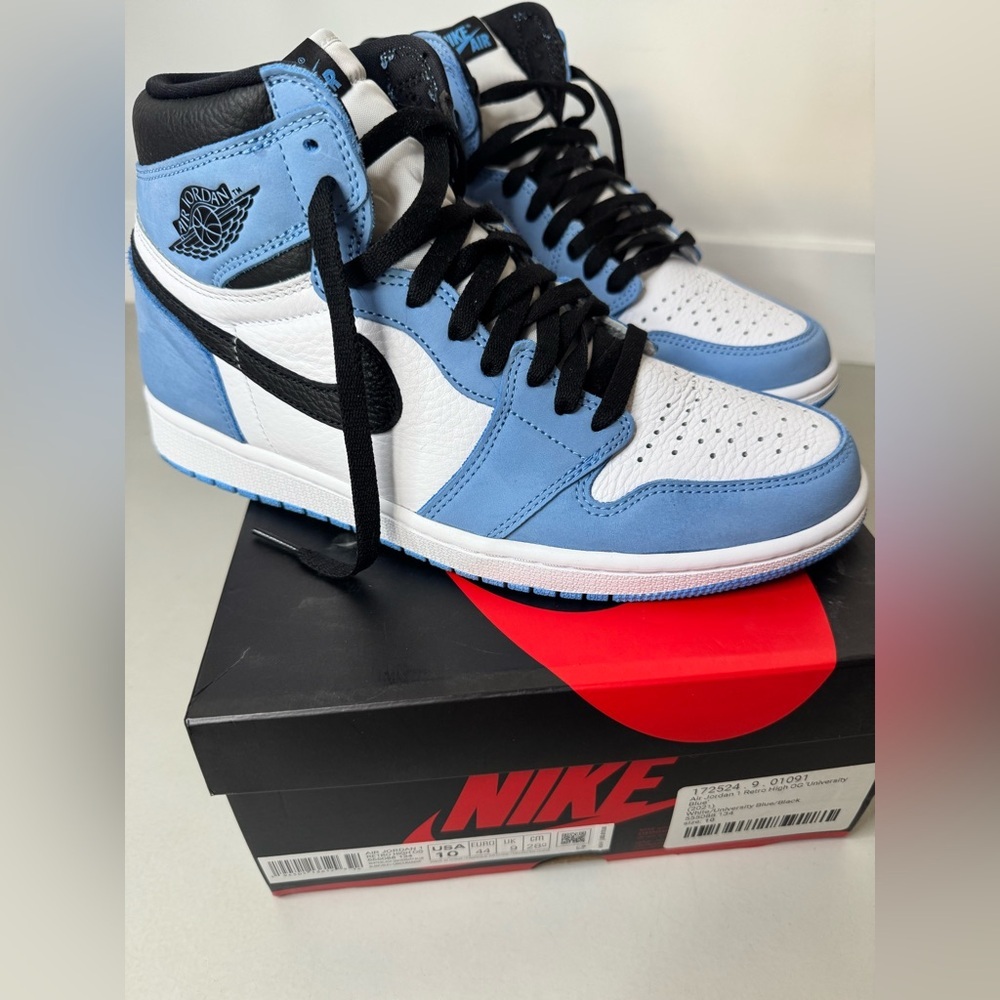 Air Jordan 1 Retro High OG “University Blue” – Size 10, Worn Once - Picture 4 of 16